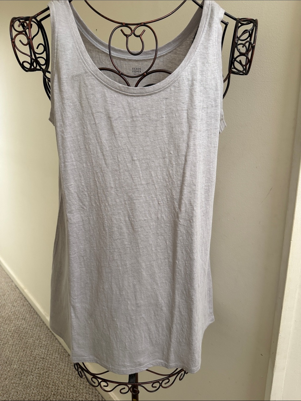 Light Grey Linen Sleeveless Tank